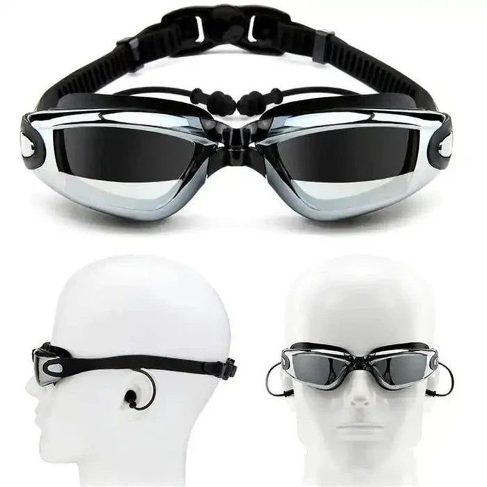 Professional Anti-Fog Swimming Goggles with Prescription for Nearsightedness